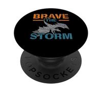 Brave The Storm Flying Beast Myth Dragon Whisperer PopSockets PopGrip Adhésif