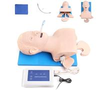 BRAVECOW Simulateur d'entraînement d'intubation 110 V-220 V - Tête d'intubation pour adulte - Entraîneur de gestion des voies respiratoires pour modèle d'études et d'enseignement