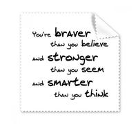 Braver Stronger Smarter Citation Lunettes Chiffon Chiffon de Nettoyage Cadeau Nettoyant pour écran de téléphone 5 pcs