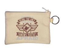 Bravery is Being the only one who Knows You're Afraid Porte-monnaie Beige