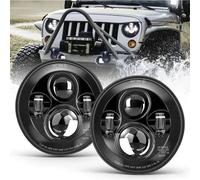 Braveway 2pcs Phare Led 7" 6000k Ip69k E-Mark Plug & Play H4-H13 Pour Wrangler Jk/Tj/Cj, M-Ata.