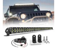 BraveWAY 32" Barre LED 4x4 35000LM Double Rangée, Lentille 6D Barre Rampe LED IP68 Faisceau Combiné, Adaptable aux Tracteurs Agricoles, Véhicules 4x4, Camions et Camping-Cars (78cm)