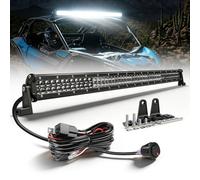 BraveWAY 42" 108cm Barre LED 4x4 115W 46000LM Double Rangée Spot Flood Faisceau Combiné Barre LED Voiture IP68 pour Offroad Véhicules Voiture Camions Véhicule Agricole SUV ATV 4x4 avec Câbles