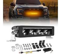 BraveWAY Barre Rampe Led Drl 10" 40W 8000LM Projecteur Longue Portée Homologation ECE Barre Led 4x4 Pour Les Véhicules De Tracteurs Agricoles, 4x4 Quads, Poids Lourd, Caravanes，Avec Kit De Câbles