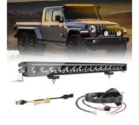 BraveWAY Barre Rampe Led Drl 32" 120W 240000LM Projecteur Longue Portée Homologation ECE Barre Led 4x4 Pour Les Véhicules De Tracteurs Agricoles, 4x4 Quads, Poids Lourd, Caravanes，Avec Kit De Câbles