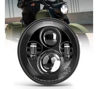 BraveWAY Phare Led Moto Rond 7 Pouce Kit H4 HI LO 6000K IP69K Certifié ECE Plug and Play Avec Câble H4-H13 Compatible avec Touring R0ad K-ing Ultra Clas-sic Electra Street Gli-de Tri Cv-0
