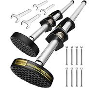 Bravex Paire de niveleurs d'échelle réglables avec pieds en caoutchouc antidérapants gravés avec tige en acier à motif antidérapant, extension d'échelle, stabilisateurs universels pour échelle