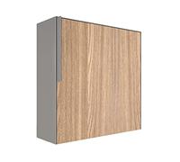 Bravios Boîte aux lettres murale design Porto Gris métallisé avec façade en bois