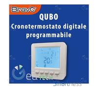 BRAVO Cronotermostat QUBO Numérique Programmable Blanc Sans Fil MPN CRONOQUBO