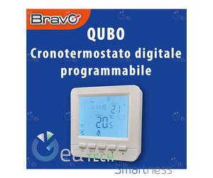 BRAVO Cronotermostat QUBO Numérique Programmable Blanc Sans Fil MPN CRONOQUBO