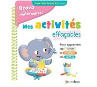 Bravo les maternelles - Mes activités effaçables - Toute Petite section