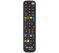 Bravo Télécommande Techno 3 - IR sans fil compatible DTT/DVD/Blu‑Ray/Sat/TV/VCR - Noir
