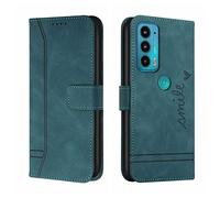 Bravoday Coque pour Moto E20 / Moto E40 / Moto E30, Etui Cuir avec Magnetique, Flip Pochette Housse pour Moto E20 / Moto E40 / Moto E30 Protection, Vert