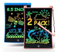 bravokids Lot de 2 tablettes d'écriture LCD avec 4 Stylets, Planche à Dessin Colorée de 8,5 Pouces Pour Enfants, Jeux de Voyage, Cadeau d'anniversaire Pour Les enfants de 3 4 5 6 7 8 ans