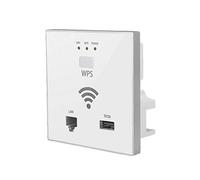 BRAVOLUNE Routeur Sans Fil 300mbps Muraux Intégrés Avec Wps Cryptage Compatible Pour Le Point D'accès Wifi Panneau Wirless Blanc Câble D'ordinateur