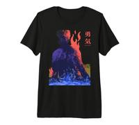 Bravoure, Courage. avec des kanjis Japonais. T-Shirt Haut de Gamme