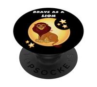 Bravoure Un Enfant Courageux présente Brave as a été Un Lion PopSockets PopGrip Adhésif