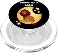 Bravoure Un Enfant Courageux présente Brave as a été Un Lion PopSockets PopGrip pour MagSafe