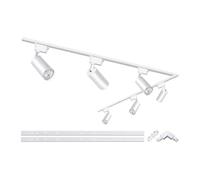 Bravsekai Kit de têtes d'éclairage pour rail, 6-lumières pour rail étendu 2x1m Type H 20W 6000K Cool White Plafond Spot Fixture