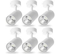Bravsekai 6 paquets de spots de plafond extra-lumineux 25W ajustables à 90 degrés, projecteur de plafond anti-éblouissement, projecteur de plafond à LED encastré (Blanc 3000K 25W Haute luminosité)