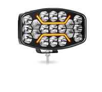 Bravway 75W Phare De Travail Led Rond Avec Feux De Jour Ambres Blancs, 6500K 3500K IP68 Phare Longue Portée Led Camion 12v 24v Pour Voiture, Camion, Tracteur