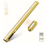 bravzurg Lampe de Bureau LED Sans Fil avec Detecteur Mouvement, 4000mAh Lumiere Rechargeable USB, Reglette LED Cuisine Magnétique Télécommande, Éclairage Murale pour Placard, Tableau, Miroir, Armoire