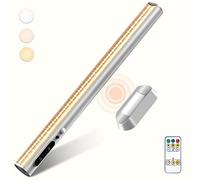 bravzurg Lampe de Bureau LED Sans Fil avec Detecteur Mouvement, 4000mAh Lumiere Rechargeable USB, Reglette LED Cuisine Magnétique Télécommande, Éclairage Murale pour Placard, Tableau, Miroir, Armoire