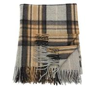 BRAW CLANS TARTANS Couverture en Laine Douce à Carreaux Tartan - 185 x 77 cm - Motif Tartan écossais avec Franges - Couverture Chaude pour canapé, Voyage et Voiture pour la fête des mères ou Noël