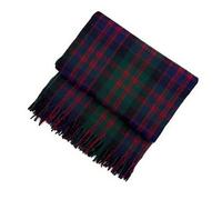 BRAW CLANS TARTANS Couverture en Laine Douce à Carreaux Tartan - 185 x 77 cm - Motif Tartan écossais avec Franges - Couverture Chaude pour canapé, Voyage et Voiture pour la fête des mères ou Noël