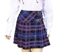 BRAW CLANS TARTANS Jupe Mini Kilt pour Femme - Robe Traditionnelle Écossaise en Tartan Plaid - Bretelles Réglables - Tailles UK 6 à 26 - Black Watch, Royal Stewart & Plus, bleu, 44-46