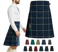 BRAW CLANS TARTANS Kilt écossais traditionnel écossais pour fête de cerf, 4,6 m, taille standard (longueur : 61 cm), Douglas, 54