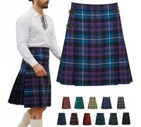 BRAW CLANS TARTANS Kilt tartan pour homme de 4,57 m | Différents motifs à carreaux | Tour de taille 76,2 à 116,8 cm | Occasions écossaises comme les enterrements de vie de garçon, événements formels |