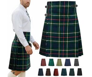 BRAW CLANS TARTANS Kilt tartan pour homme de 5 yards | Différents motifs écossais | Tour de taille 76,2 à 116,8 cm | Occasions écossaises comme les enterrements de vie de garçon, événements formels |