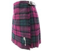 BRAW CLANS TARTANS Kilt traditionnel pour fille avec épingle à kilt - Fabriqué en Écosse - Matériau tartan confortable - Ceinture réglable - Mini kilt plissé écossais à carreaux, Lindsay, 5-6 ans