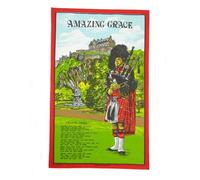 BRAW CLANS TARTANS Lot de 1 torchons en Coton écossais - 48 x 76 cm - Motif Amazing Grace - Torchons Traditionnels écossais pour la Cuisine - Fête des Mères, Burns Supper, Pâques, Noël