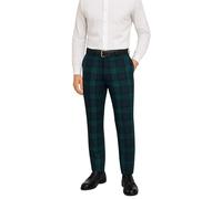 BRAW CLANS TARTANS Pantalon pour homme en tartan noir à carreaux - Taille extensible - Motif écossais écossais - Tour de taille 76,2 cm à 121,9 cm de long, montre noire, 34 W