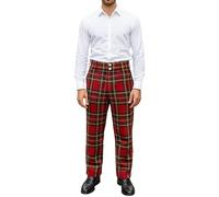 BRAW CLANS TARTANS Tartan Trews Royal Stewart & Black Watch - Tour de taille 76,2 - 127 cm - Longueurs courtes, régulières et longues - Pantalon écossais Highland en polyviscose, Royal Stewart., 30W