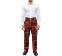 BRAW CLANS TARTANS Tartan Trews Royal Stewart & Black Watch - Tour de taille 76,2 - 127 cm - Longueurs courtes, régulières et longues - Pantalon écossais Highland en polyviscose, Royal Stewart., 42 W