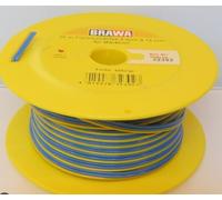 BRAWA 32392 Bobine De Câble Électrique 3 Poles Jaune/Bleu/Bleu (25 Mètres)
