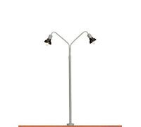 BRAWA 84055 Échelle HO Lampadaire Avec Deux Lumières LED À Bras Courbé Mm 105