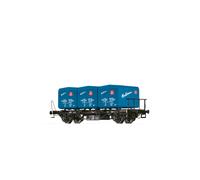 BRAWA H0 50604 - Wagon Transport de Containers Bts 30 DB,Avec Ekrt 212 Bahlsen "