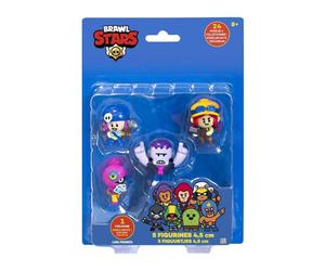 Brawl Stars - 5 Figurines de 4,5 cm - Lot 3 - Figurines de Collection - Jeux Vidéos - Lansay