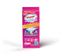 Brawn Lave-vaisselle, chiffons humidifiés avec microcapsules parfumées, tissu ultra épais triple couche, nettoient jusqu'à 25 m² avec un seul chiffon, paquet de recharge de 14 chiffons