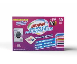 Brawn Lot de 30 chiffons pour sèche-linge avec amortisseur