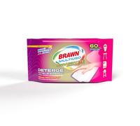 Brawn Multi-usage dégraissant, dégraissant en profondeur et collecte la saleté la plus obstinée sans laisser de halos, double surface nettoyante sans rinçage, lot de 60 chiffons