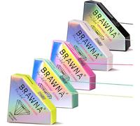 BRAWNA Lot de 5 cordes de cartographie à encre professionnelle pour mesurer les sourcils et les lèvres - Blanc - Noir - Rose - Turquoise - Jaune - 30 mètres chacun - Fournitures PMU - Outil de