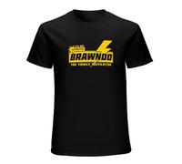 Brawndo It's Got Electroly T-Shirt Graphic Top Printed Shirt Short-Sleeve Tee Mens Black M