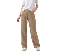 BRAX Style Farina Leinenhose mit legerer Silhouette Hose, Toffee, 36K Mujer