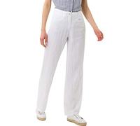 BRAX Style Farina Leinenhose mit legerer Silhouette Hose, Weiß (White 99), 46K Mujer