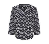 BRAX Style.Velia Embroidered Cotton Blouse, Bleu Marine (22), 48 Femmes